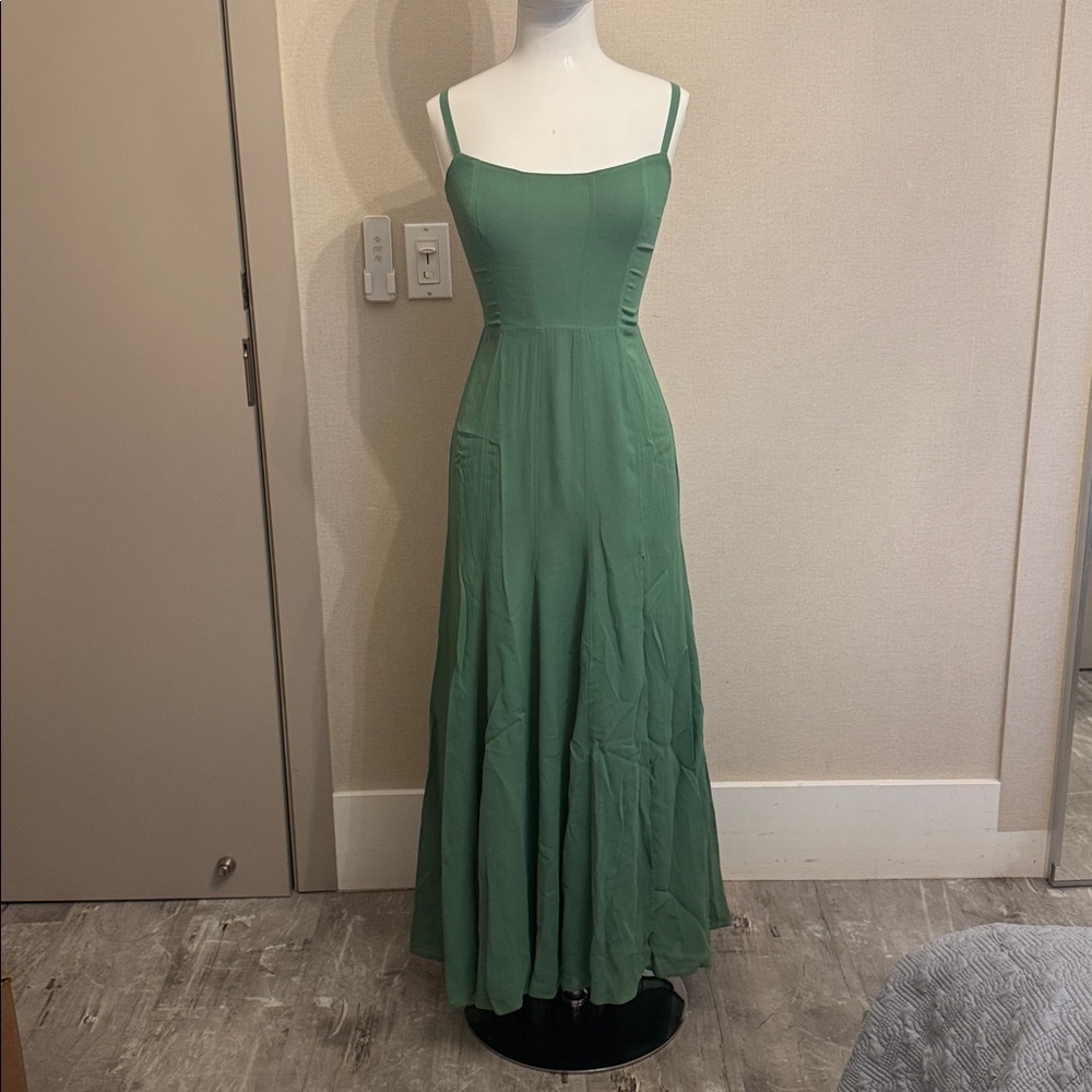 Reformation Eridania Dress Green - Size 2 - Picture 4 of 6